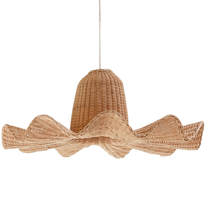 Luna Hat Shape Wicker Rattan Pendant Light