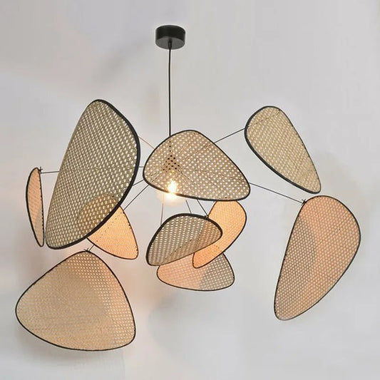 Screen Cannage Oversize Rattan Pendant Light