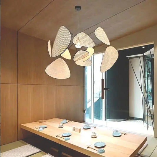 Screen Cannage Oversize Rattan Pendant Light