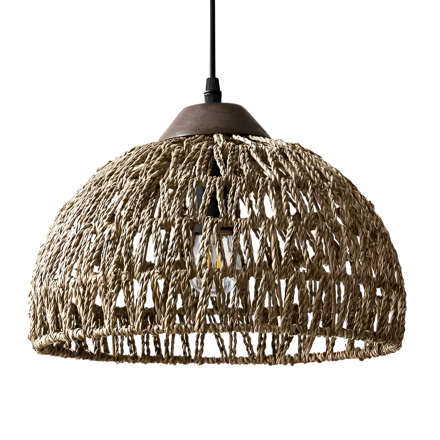 Milford Small Dome Basket Weave Pendant Light