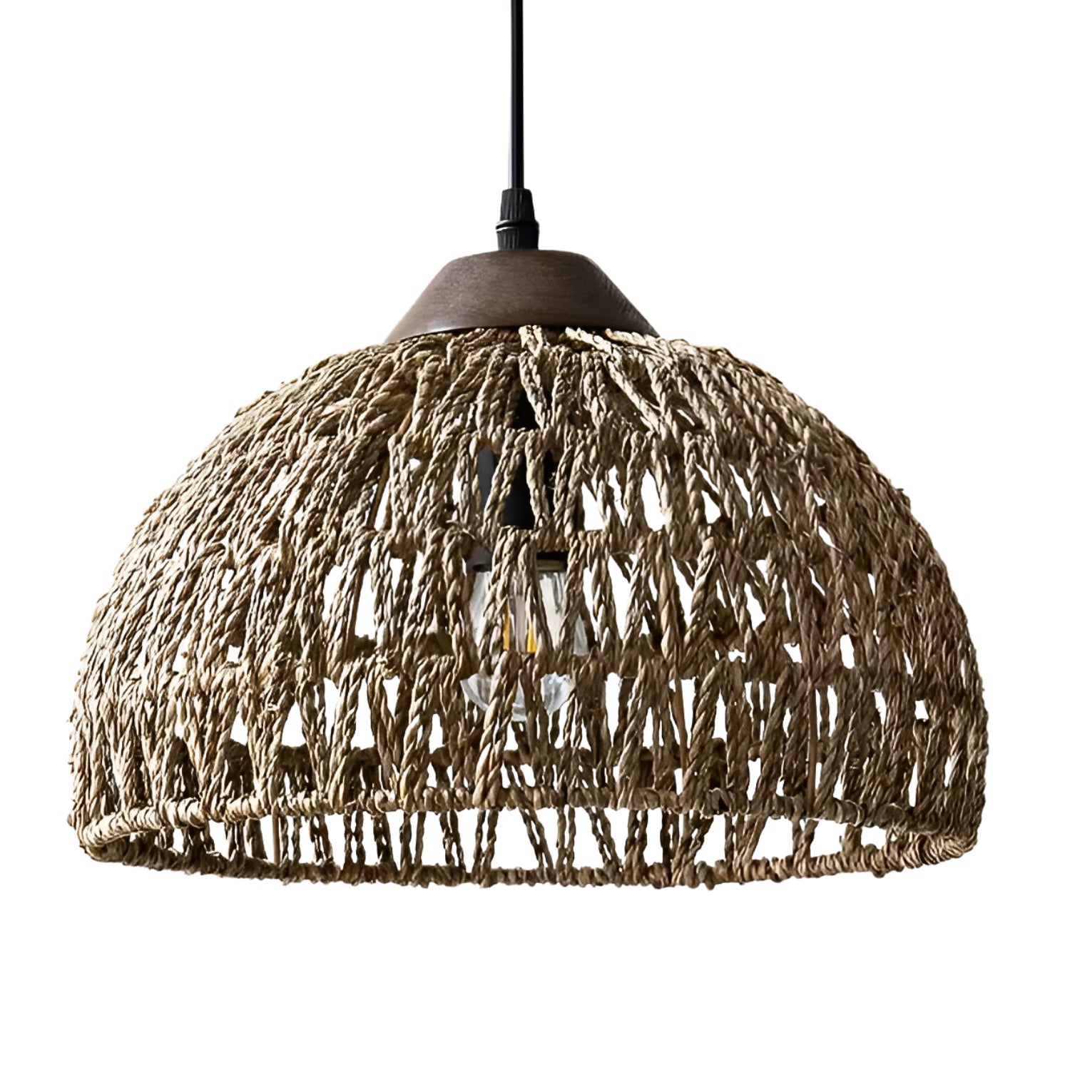 Milford Small Dome Basket Weave Pendant Light