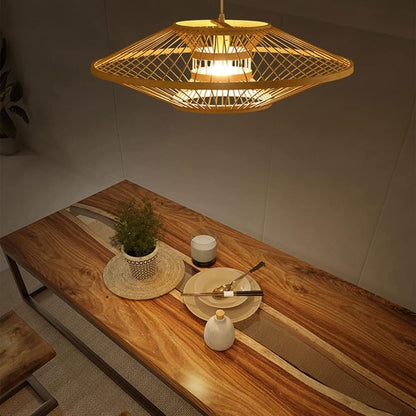 minimalist modern bamboo chandelier pendant light for dining table