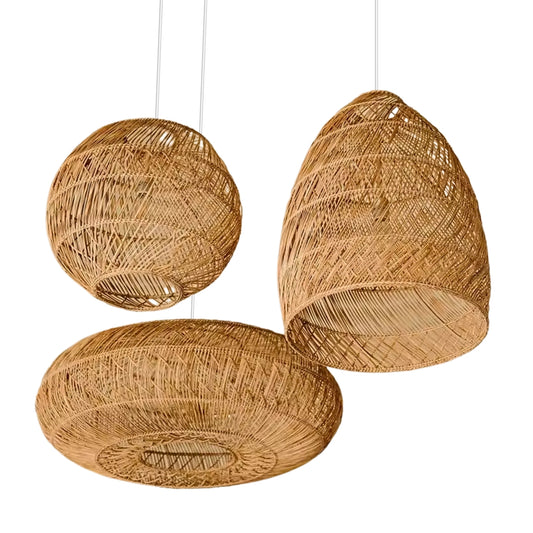 Minna brown rattan pendants