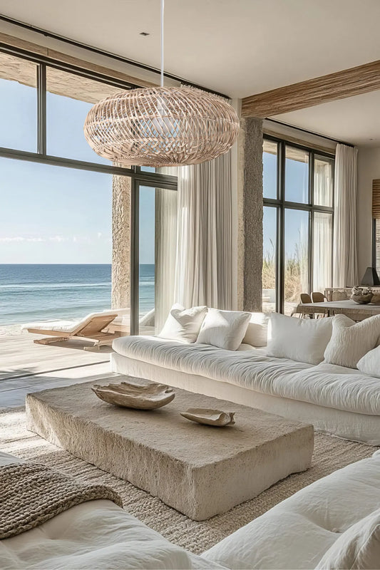 Minna rattan pendant for Coastal Living Room