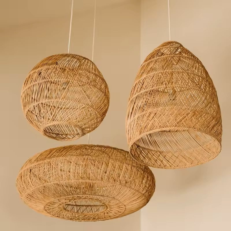 Minna rattan pendant shades