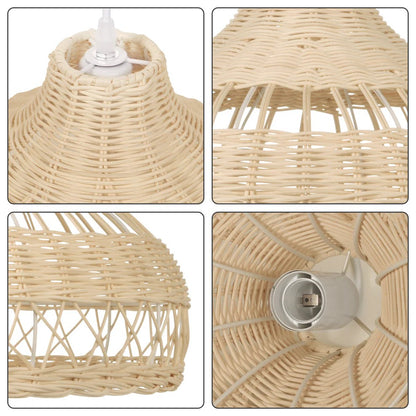 Moijabana rattan dome basket pendant light woven wicker Shade