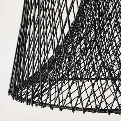 Nassa Black Rattan Pendant Light Shade