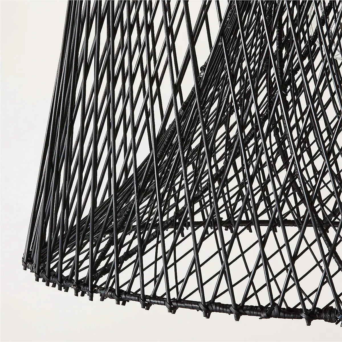 Nassa Black Rattan Pendant Light Shade