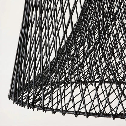 Nassa Black Rattan Pendant Light Shade