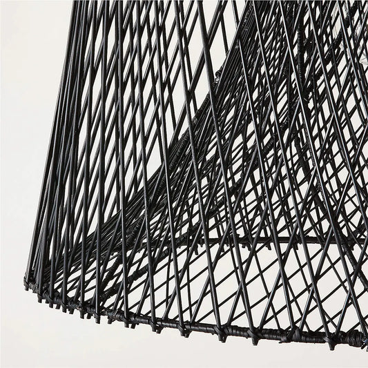 Nassa Black Rattan Pendant Light Shade