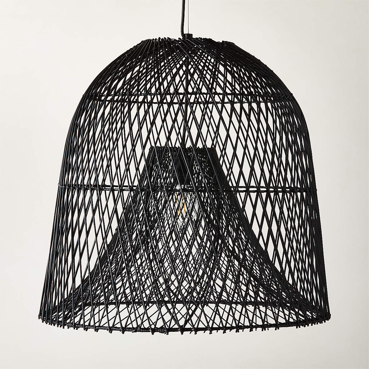 Nassa Black Rattan Woven Pendant Light Shade
