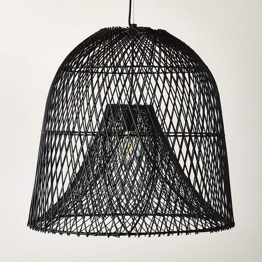 Nassa Black Rattan Woven Pendant Light Shade