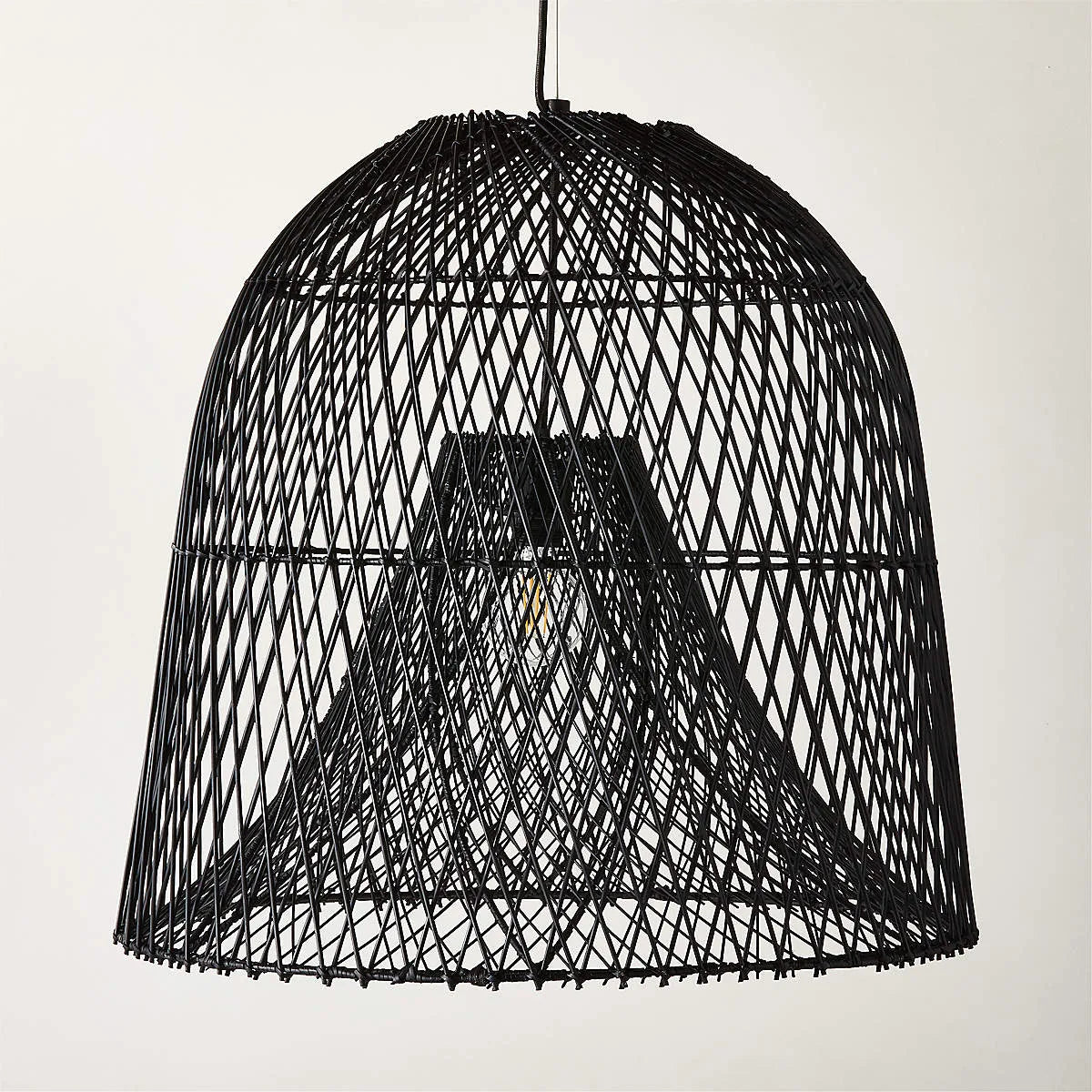 Nassa Black Rattan Woven Pendant Light Shade