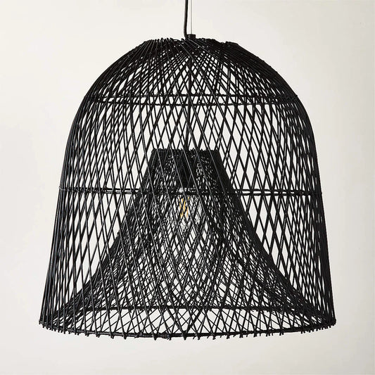 Nassa Black Rattan Woven Pendant Light Shade