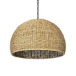 Bowl Wabi Sabi Grey Wicker Pendant Light