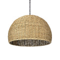 Bowl Wabi Sabi Grey Wicker Pendant Light