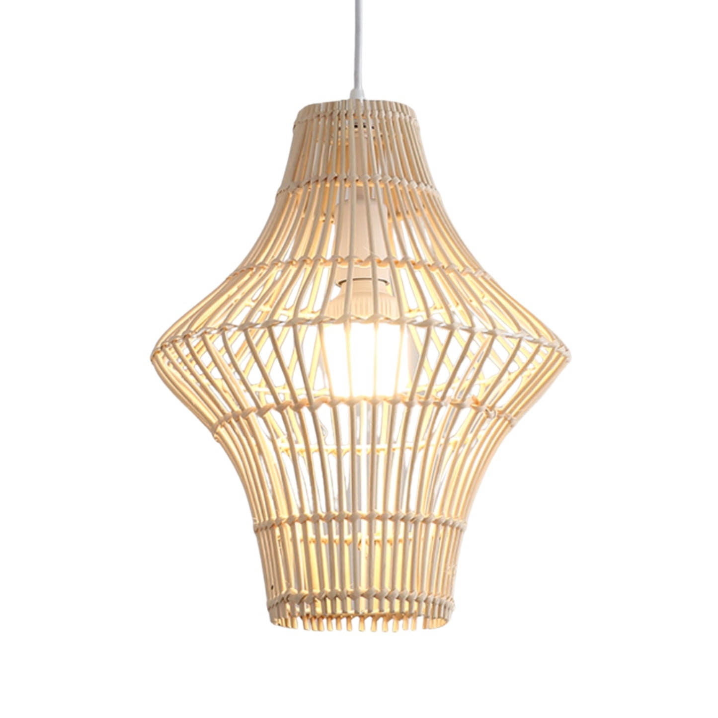 Natural Geometric Rattan Pendant Light