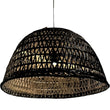 Neroweave Extra Large Black Dome Rattan Pendant Light