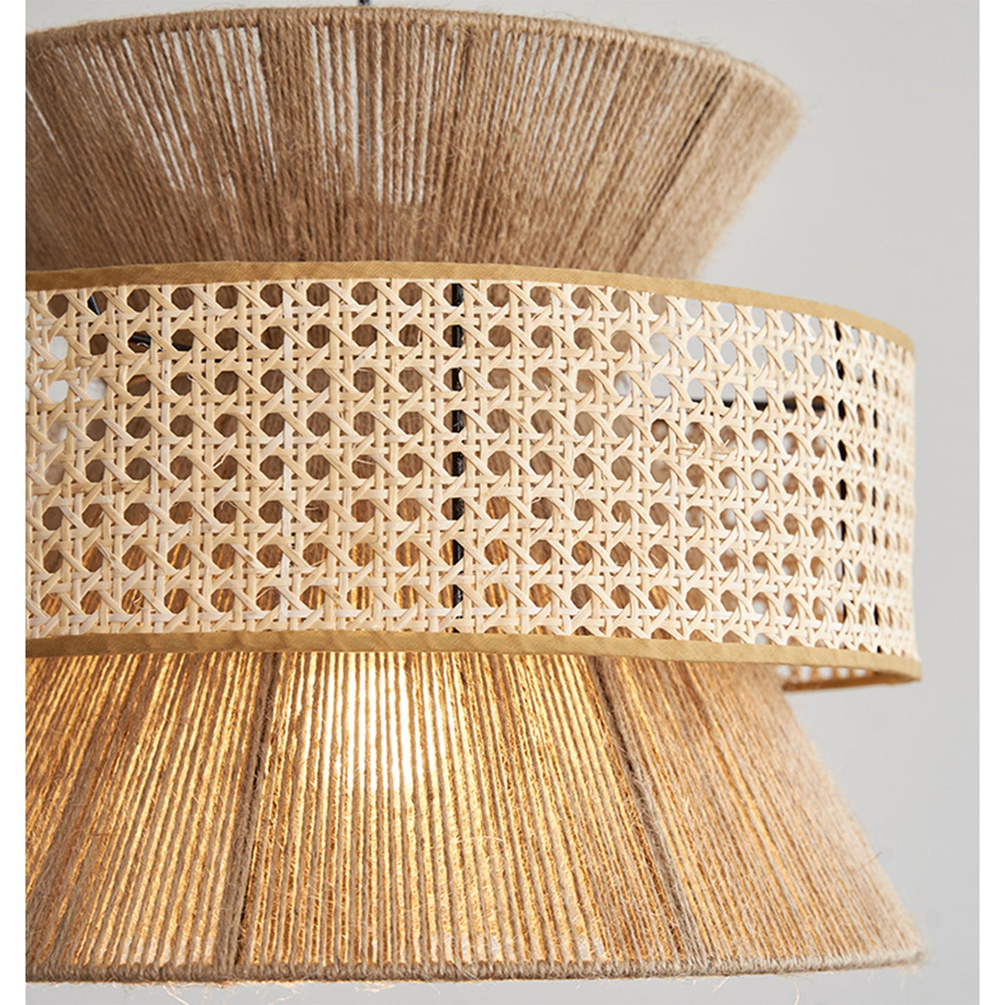 Nimes wicker drum pendant light shade