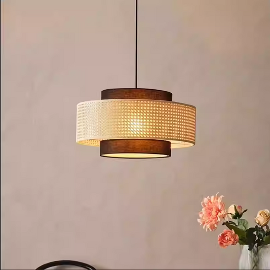 nivara rattan drum pendant