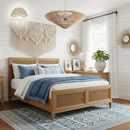Nordic Umbrella Rattan Pendant Light for bedroom