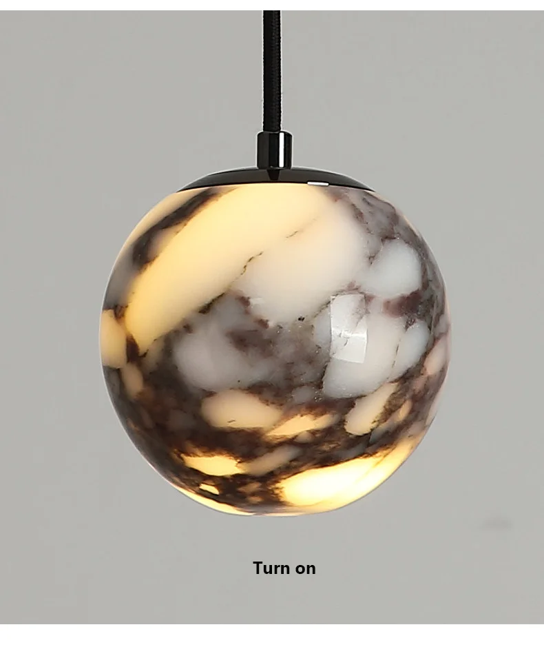Oneta Minimalist Marble Pendant Light - Handcrafted Wabi Sabi Pendant Light | IndochinaLight