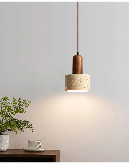 Ora Cylinder Stone Pendant Lights for Wabi Sabi Room