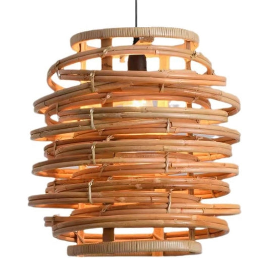 Oriana Bamboo Pendant Light Brown Shade