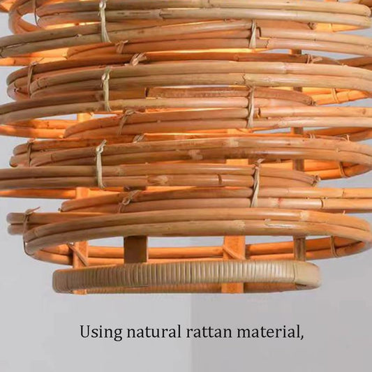 Oriana Brown Bamboo Pendant Light Shade