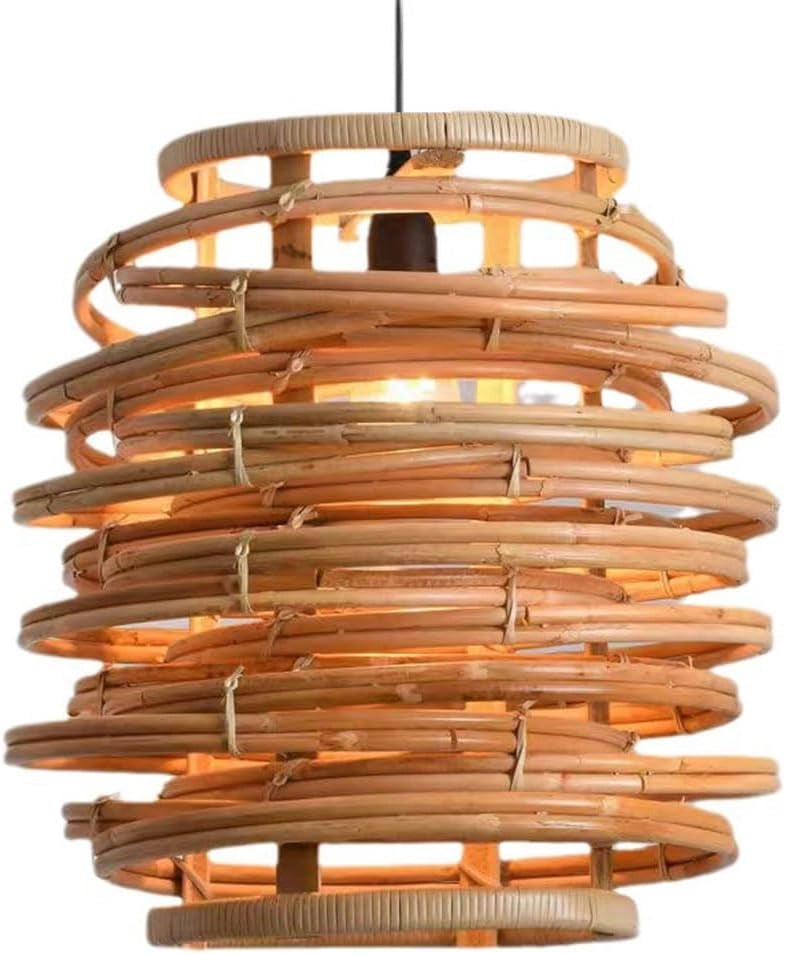 Oriana Brown Bamboo Pendant Light