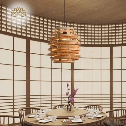 Oriana Grass Bamboo Pendant Light for dining room