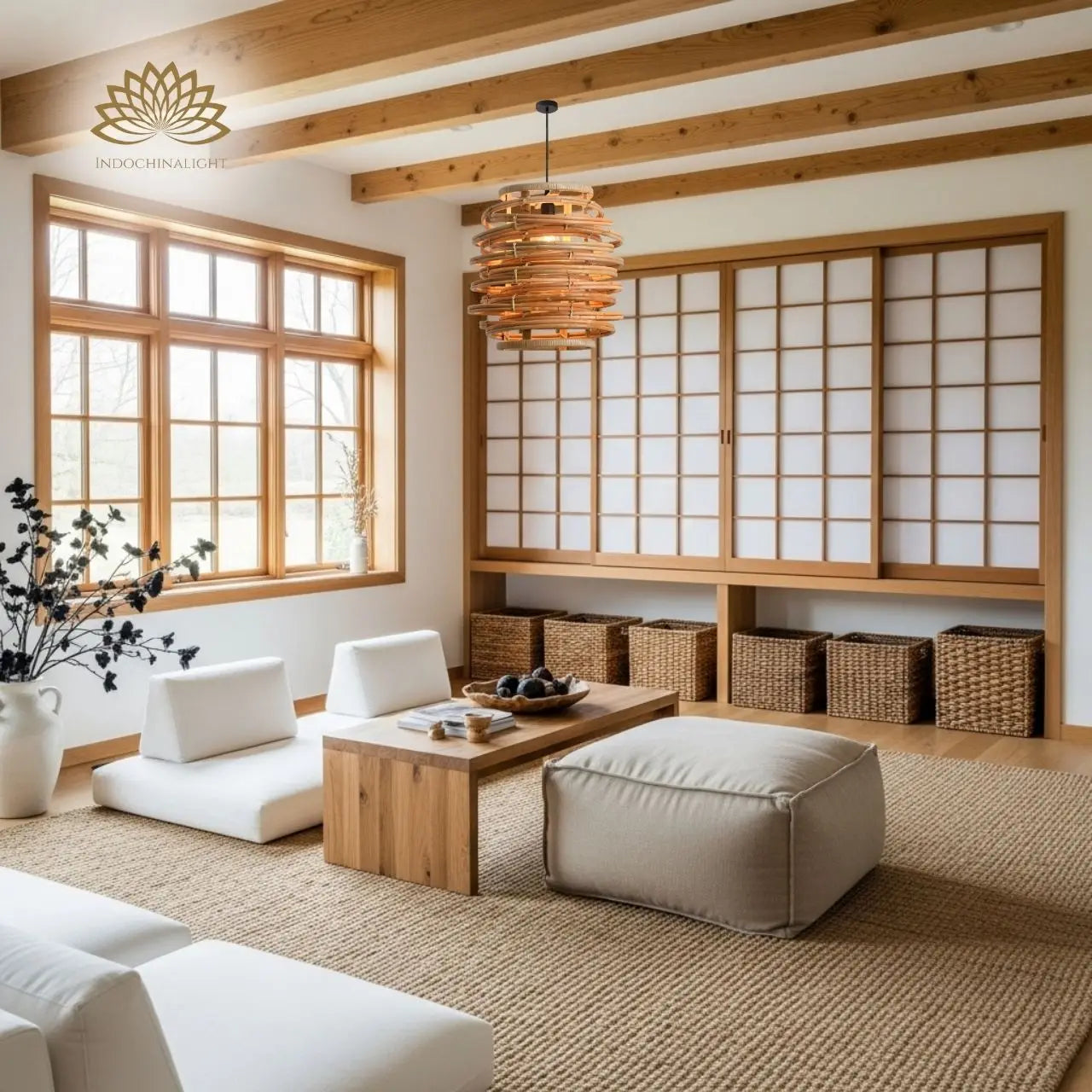 Oriana Grass Bamboo Pendant Light for living room