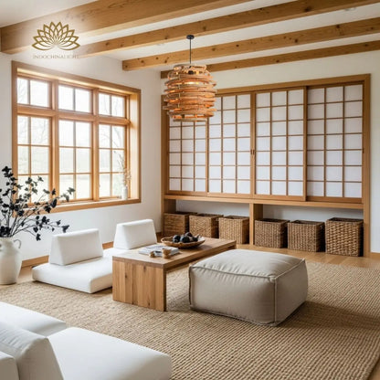 Oriana Grass Bamboo Pendant Light for living room