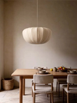 Ostrea Oversized Minimalist Fabric Wabi-Sabi Pendant Light