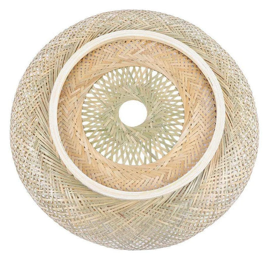Oukaning Large Round Bamboo Pendant Light Shade