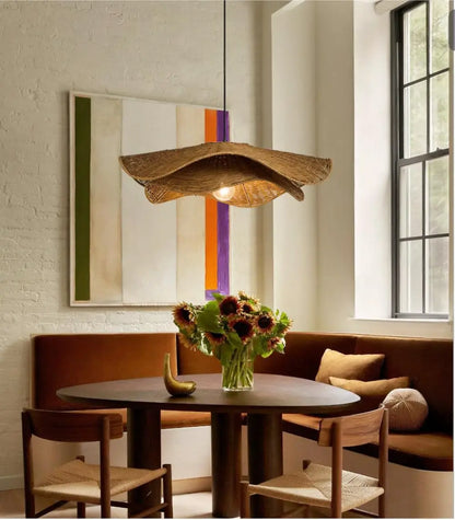 Nina Campbell Natural Velero Wicker Rattan Pendant Light