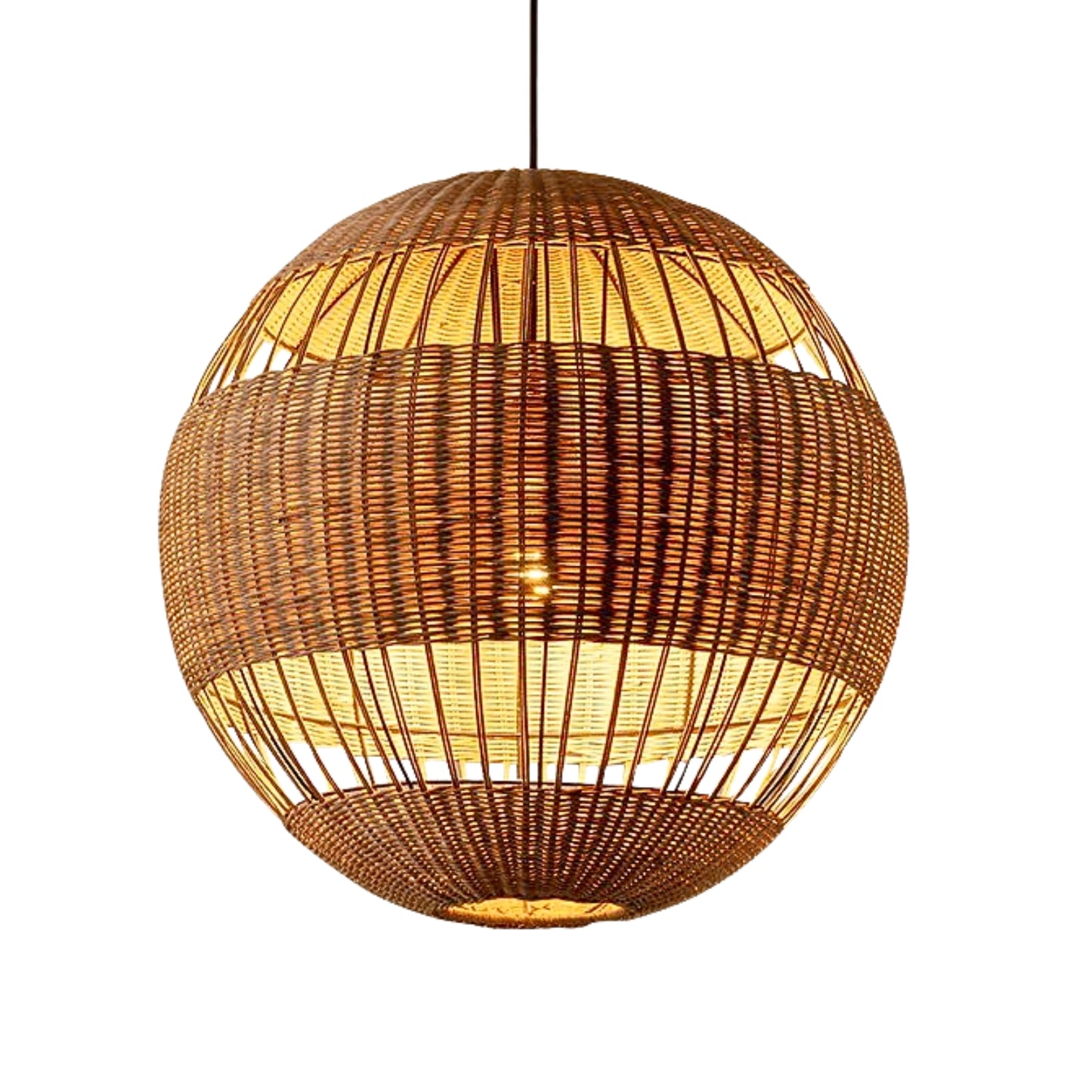 Palma Wicker Rattan Ball Pendant Light
