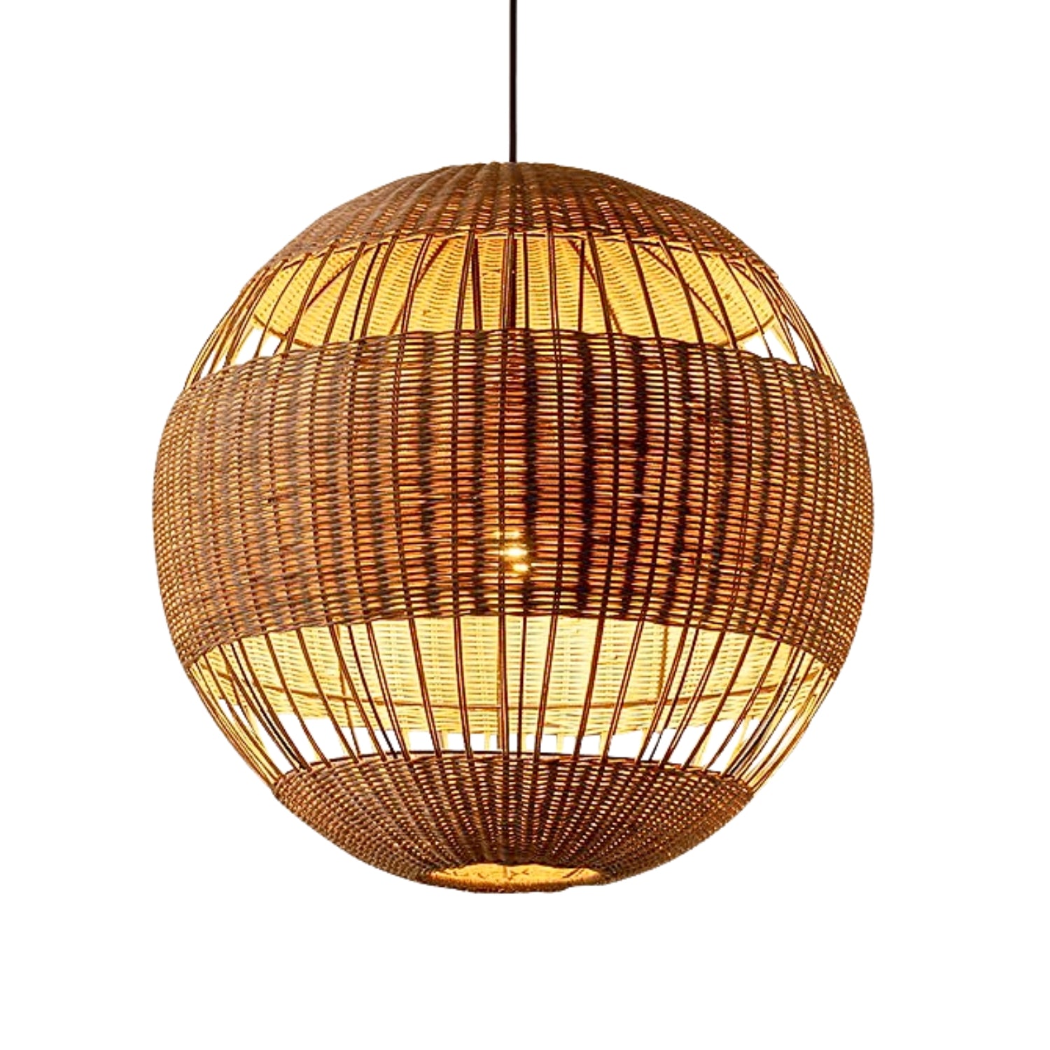 Palma Wicker Rattan Ball Pendant Light
