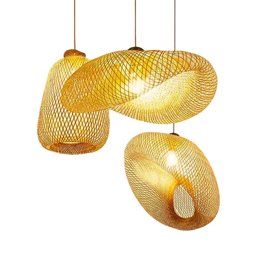 Pattranan Wabi Sabi Bamboo Woven Pendant Light – IndochinaLight