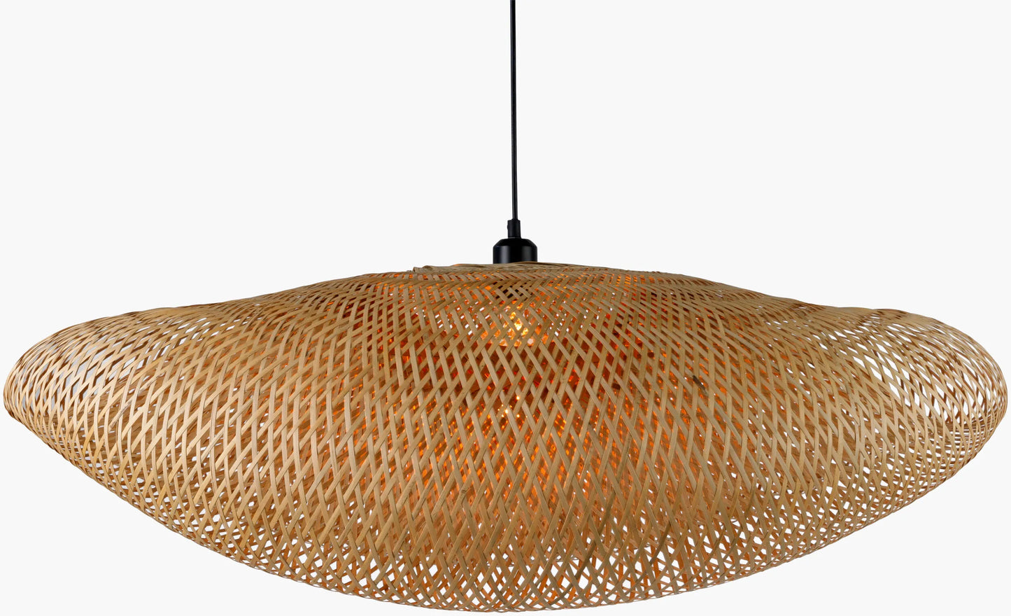 Pattranan Bamboo Woven Hanging Light Effect