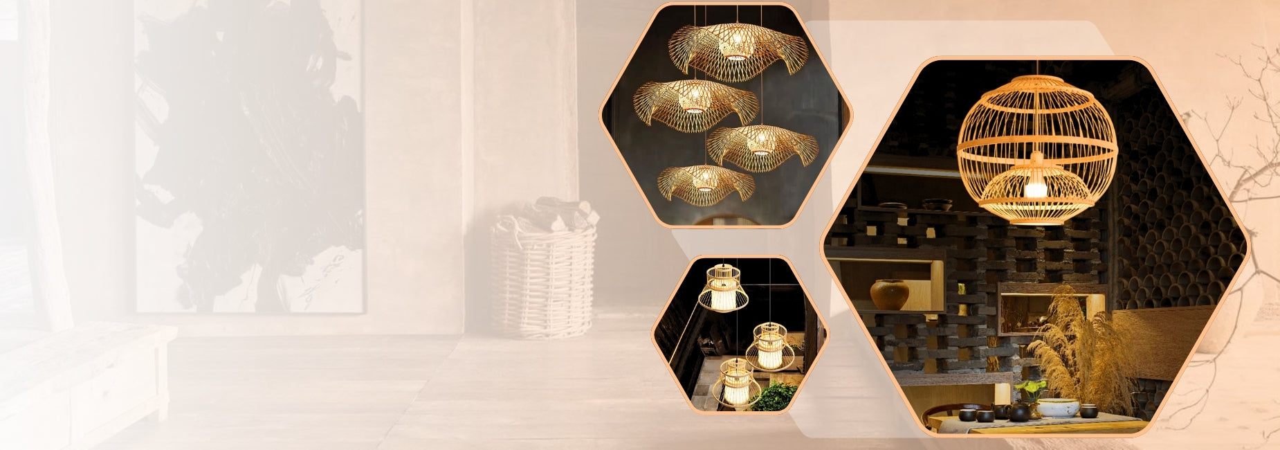 Pendant Lights from natural bamboo by Indochina Light