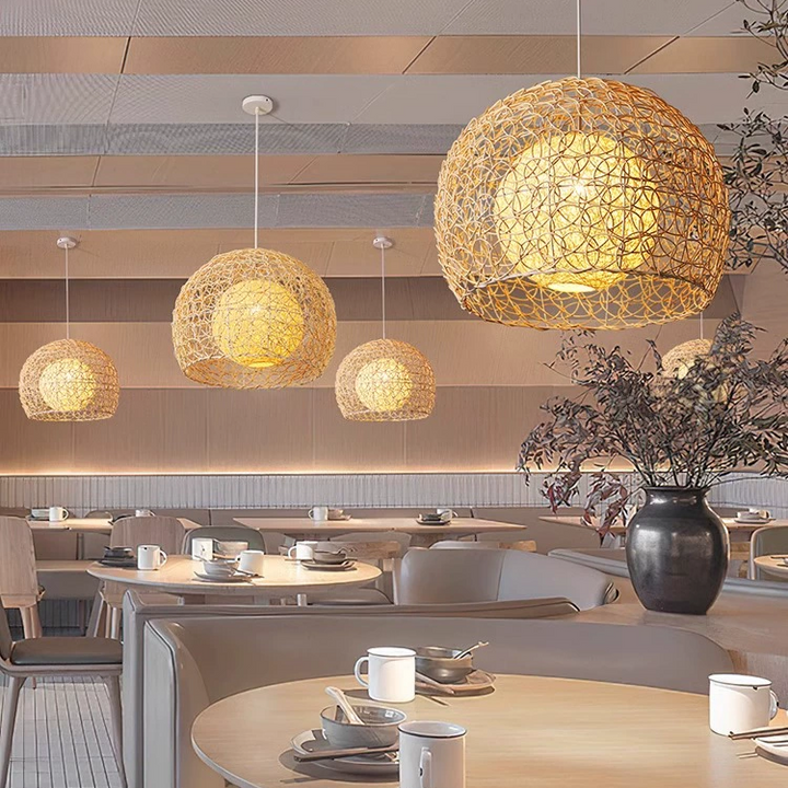 Peynir Rattan Basket Pendant Light
