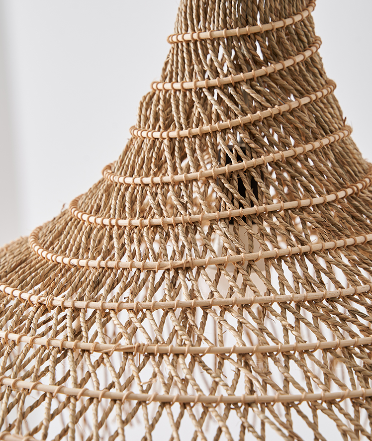 Pipa Tassel Rattan Pendant Light Woven Shade