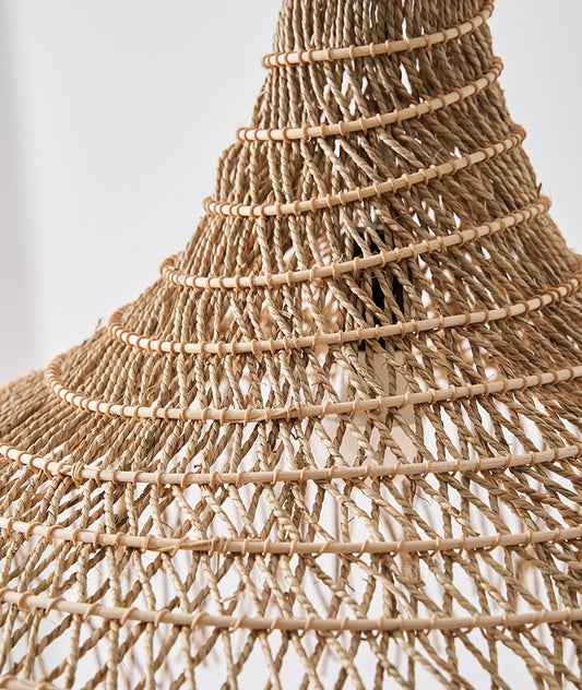 Pipa Tassel Rattan Pendant Light Woven Shade