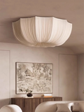 Planetarium Wabi-Sabi White Nordic Linen Flush Mount