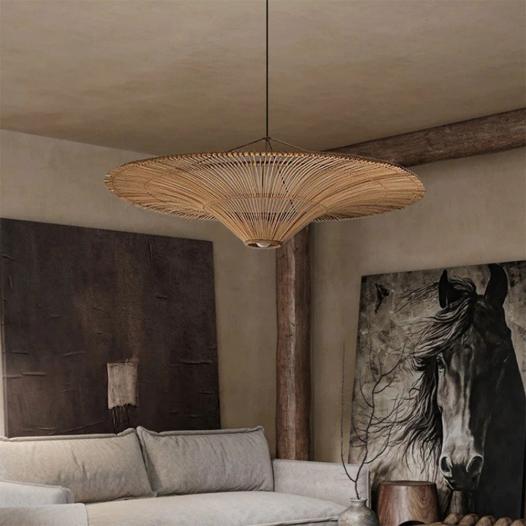 Wabi Sabi Rattan Chandelier Ceiling Light