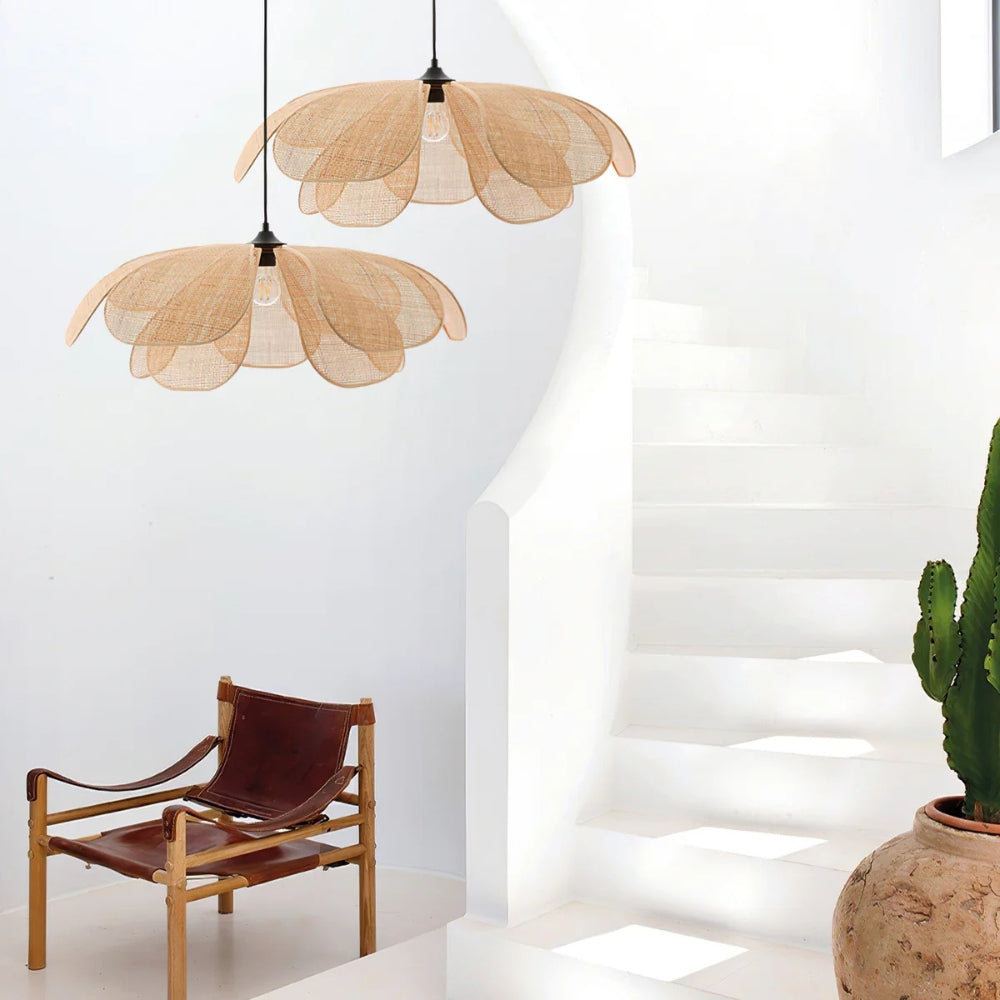 Cefalu Extra Large Petal Rattan Pendant Light – IndochinaLight