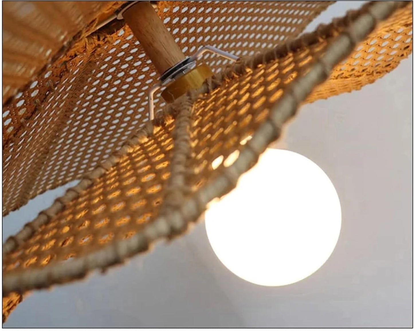 Rattan Lotus Leaf Hanging Light