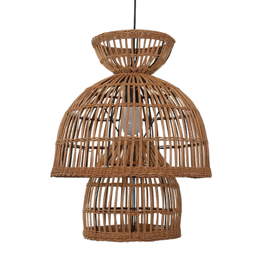 Rattan Pendant Light - 16 Inches - 1 Light