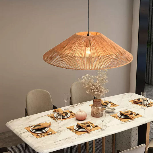 Vintage Wabi Sabi Hemp Rope Pendant Lamp
